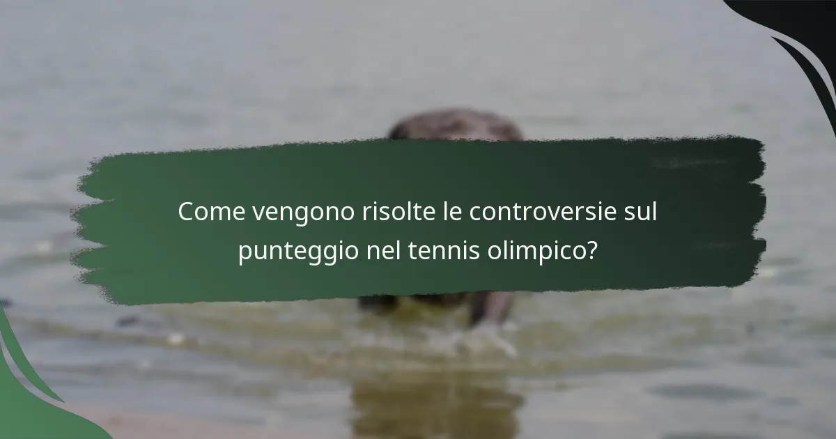 Come vengono risolte le controversie sul punteggio nel tennis olimpico?